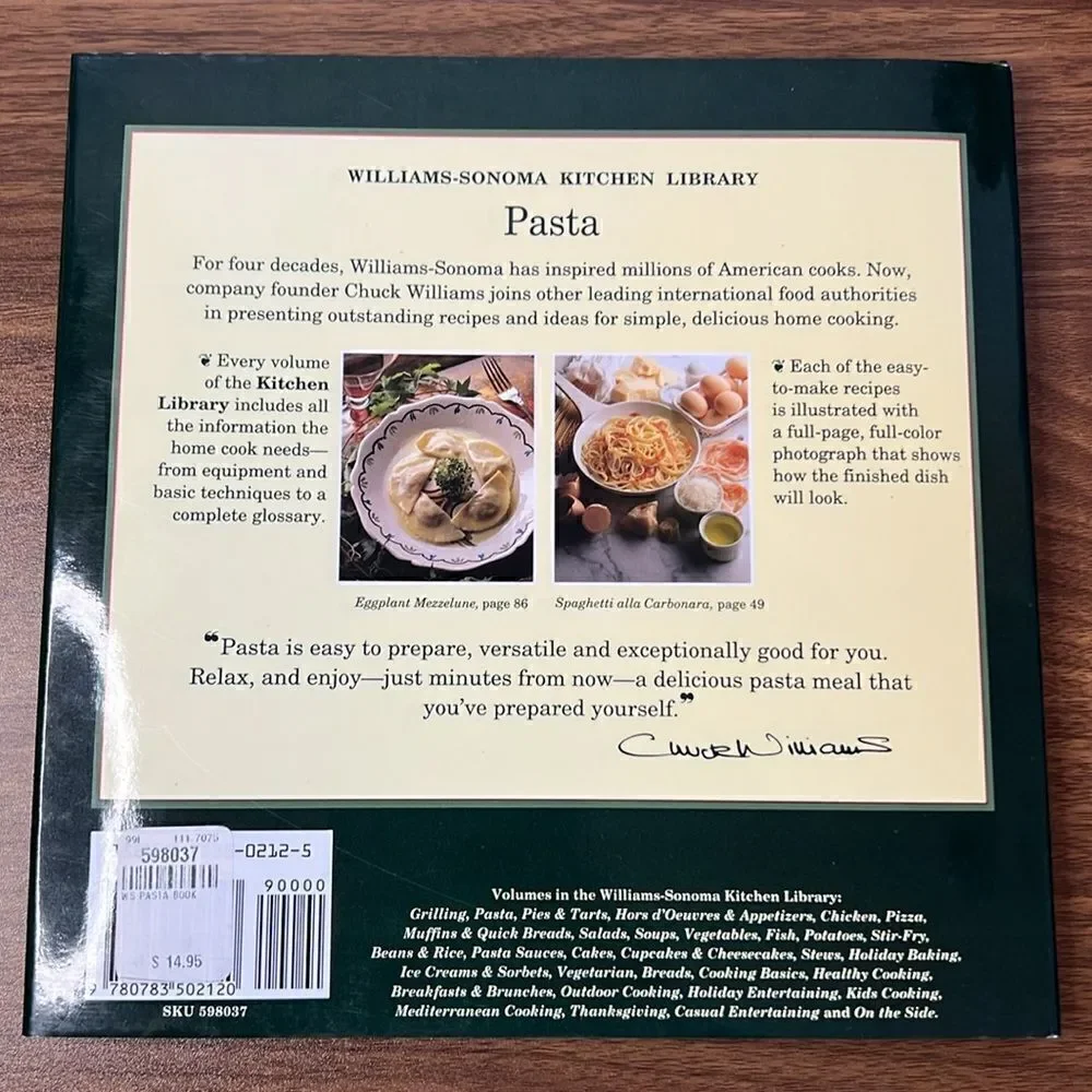 Williams-Sonoma Kitchen Library Cookbook ~ Pasta